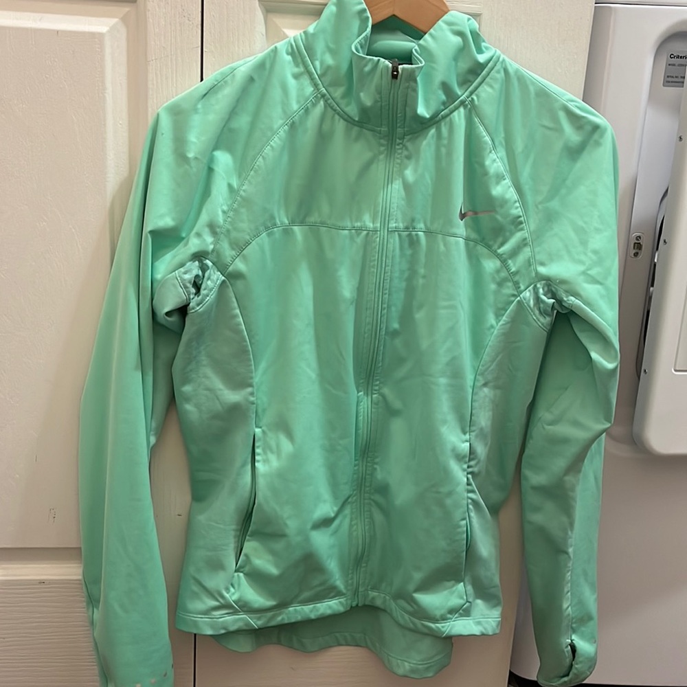Nike mint green zip up MEDIUM